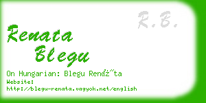 renata blegu business card